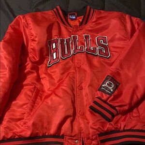 Chicago Bulls Red Satin Jacket